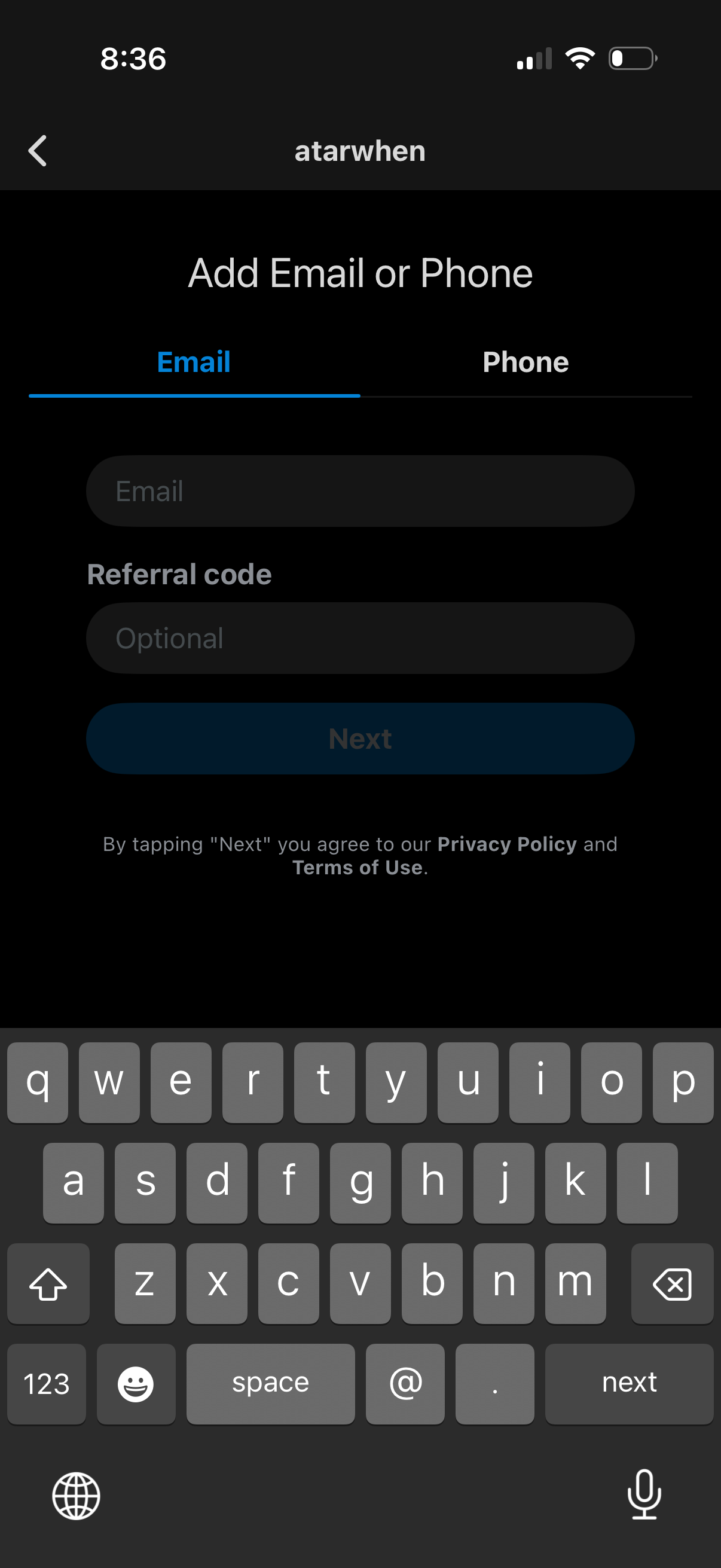 real-sports onboarding screenshot